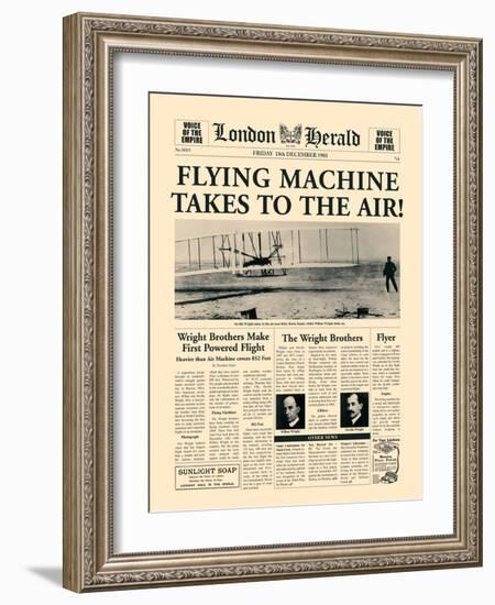 Flying Machine Takes to the Air!-The Vintage Collection-Framed Art Print