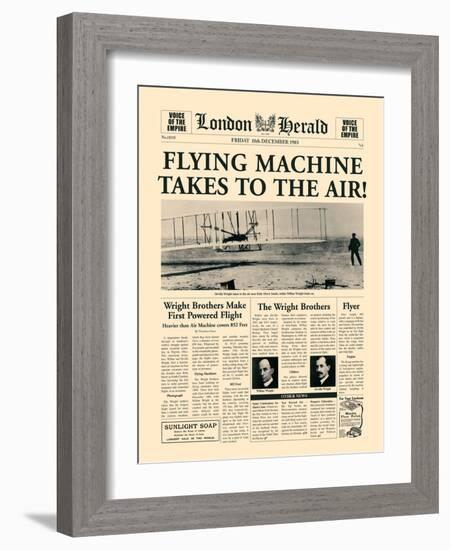 Flying Machine Takes to the Air!-The Vintage Collection-Framed Art Print