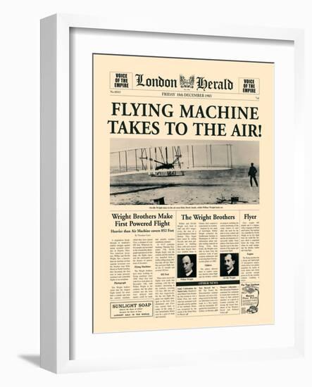 Flying Machine Takes to the Air!-The Vintage Collection-Framed Art Print