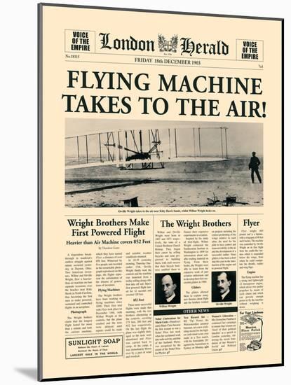 Flying Machine Takes to the Air!-The Vintage Collection-Mounted Art Print