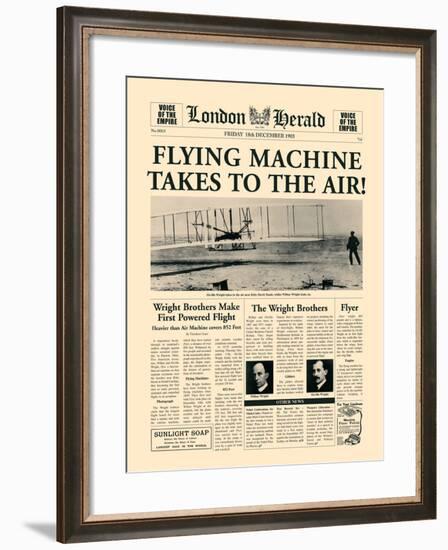 Flying Machine Takes to the Air!-The Vintage Collection-Framed Premium Giclee Print