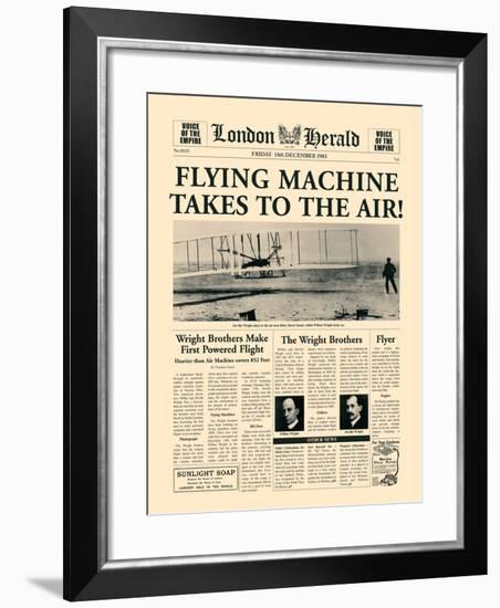 Flying Machine Takes to the Air!-The Vintage Collection-Framed Premium Giclee Print