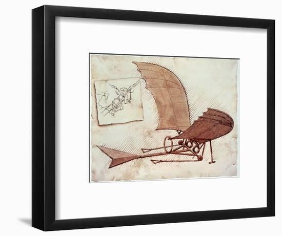 Flying Machine-Leonardo da Vinci-Framed Premium Giclee Print