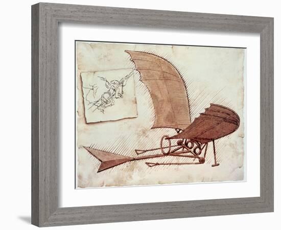 Flying Machine-Leonardo da Vinci-Framed Giclee Print