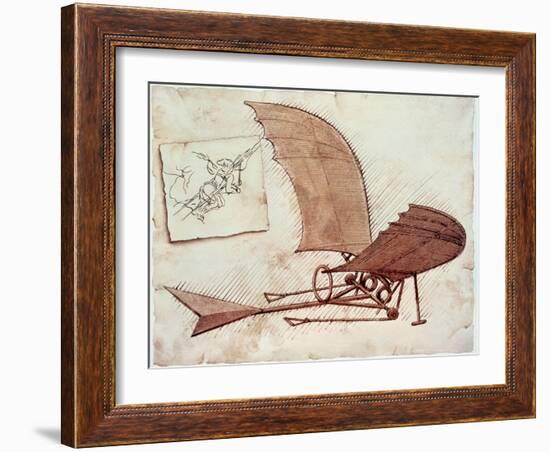 Flying Machine-Leonardo da Vinci-Framed Giclee Print