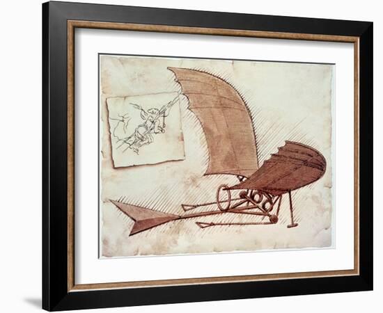 Flying Machine-Leonardo da Vinci-Framed Giclee Print