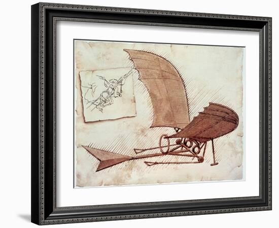 Flying Machine-Leonardo da Vinci-Framed Giclee Print