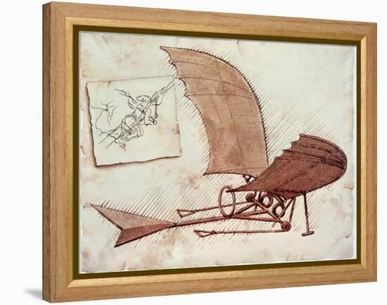 Flying Machine-Leonardo da Vinci-Framed Premier Image Canvas