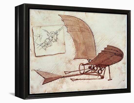 Flying Machine-Leonardo da Vinci-Framed Premier Image Canvas