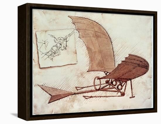 Flying Machine-Leonardo da Vinci-Framed Premier Image Canvas