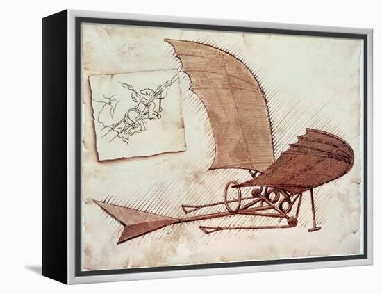 Flying Machine-Leonardo da Vinci-Framed Premier Image Canvas