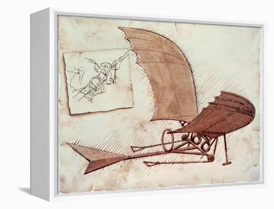 Flying Machine-Leonardo da Vinci-Framed Premier Image Canvas