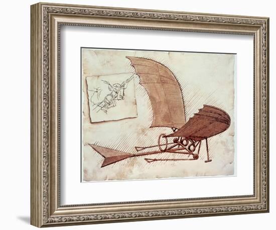 Flying Machine-Leonardo da Vinci-Framed Giclee Print