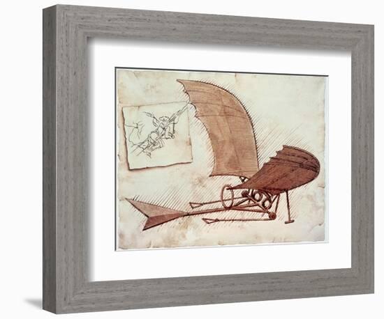 Flying Machine-Leonardo da Vinci-Framed Giclee Print