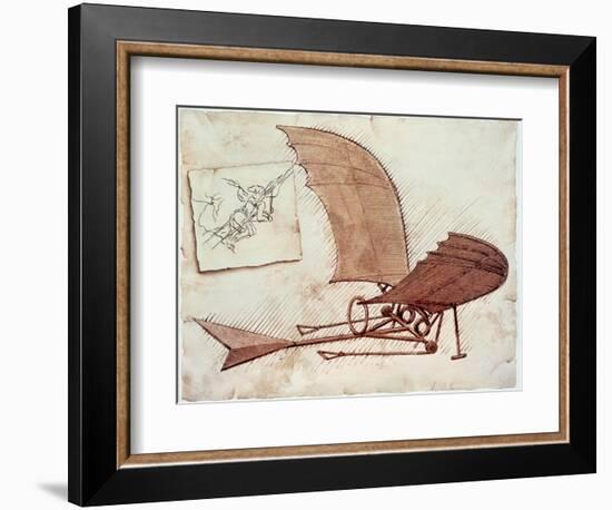 Flying Machine-Leonardo da Vinci-Framed Giclee Print