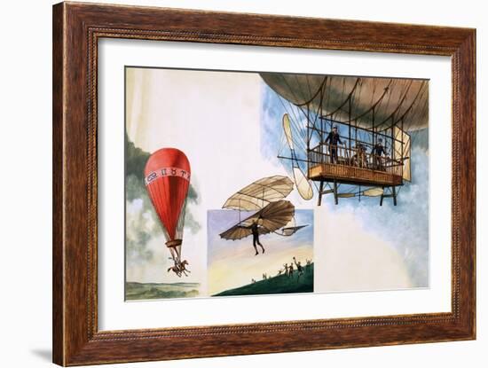 Flying One Hundred Years Ago-Peter Jackson-Framed Giclee Print