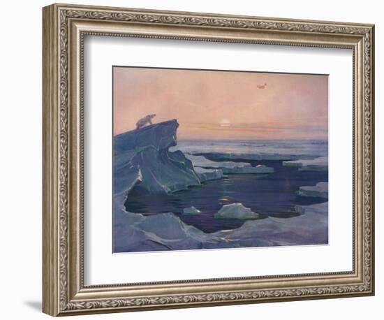 'Flying over the Polar Wastes', 1927-Unknown-Framed Giclee Print