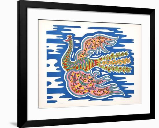 Flying Peacock I-Edouard Dermit-Framed Limited Edition