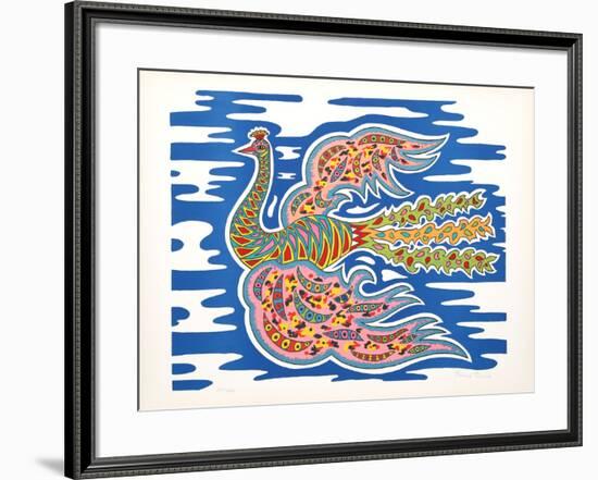 Flying Peacock I-Edouard Dermit-Framed Limited Edition