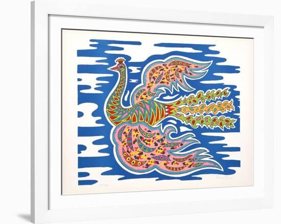 Flying Peacock I-Edouard Dermit-Framed Limited Edition