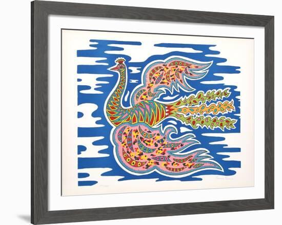 Flying Peacock I-Edouard Dermit-Framed Limited Edition