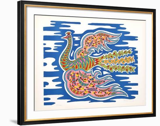 Flying Peacock I-Edouard Dermit-Framed Limited Edition