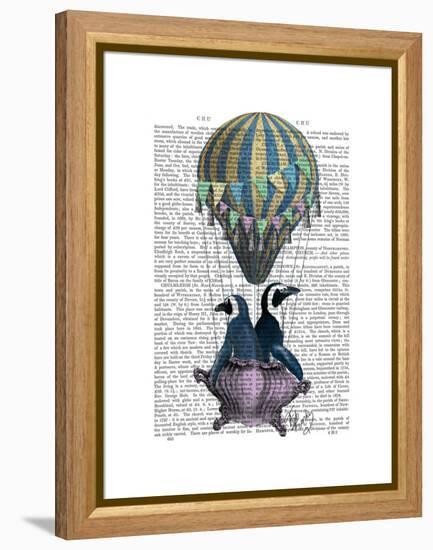 Flying Penguins-Fab Funky-Framed Stretched Canvas