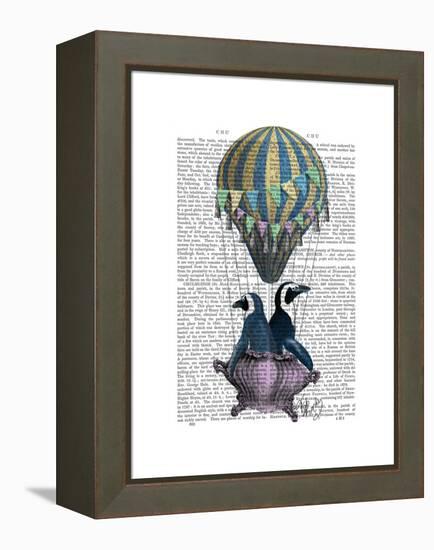 Flying Penguins-Fab Funky-Framed Stretched Canvas