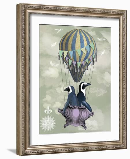 Flying Penguins-Fab Funky-Framed Art Print