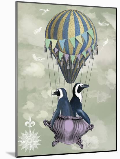 Flying Penguins-Fab Funky-Mounted Art Print