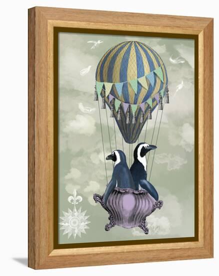 Flying Penguins-Fab Funky-Framed Stretched Canvas