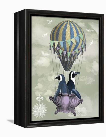 Flying Penguins-Fab Funky-Framed Stretched Canvas