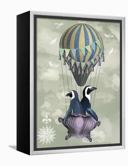 Flying Penguins-Fab Funky-Framed Stretched Canvas