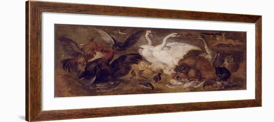 Flying Putto with Birds. Allegory of Air-Jan Brueghel the Younger-Framed Giclee Print