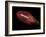 Flying Rugby Ball Isolated on Black.-Kesu01-Framed Photographic Print