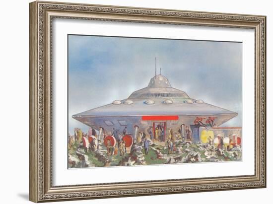 Flying Saucer for Tourists-null-Framed Art Print