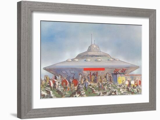 Flying Saucer for Tourists-null-Framed Art Print