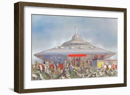 Flying Saucer for Tourists-null-Framed Art Print