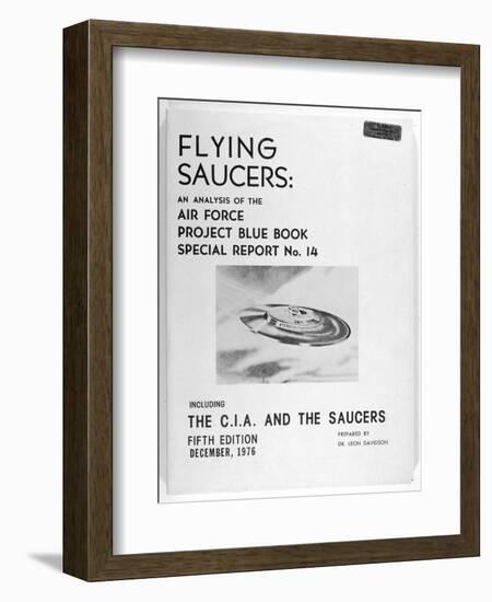 Flying Saucers an Analysis of the Air Force Project Blue Book Special Report No 14 by Leon Davidson-null-Framed Art Print