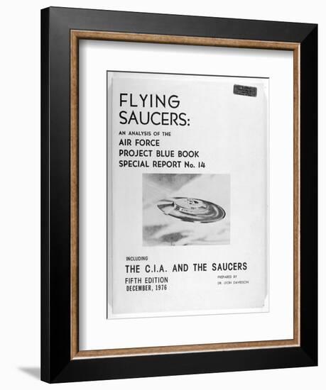 Flying Saucers an Analysis of the Air Force Project Blue Book Special Report No 14 by Leon Davidson-null-Framed Art Print