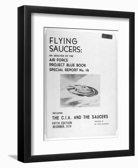 Flying Saucers an Analysis of the Air Force Project Blue Book Special Report No 14 by Leon Davidson-null-Framed Art Print