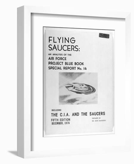 Flying Saucers an Analysis of the Air Force Project Blue Book Special Report No 14 by Leon Davidson-null-Framed Art Print