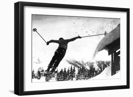 Flying Skier-null-Framed Photographic Print