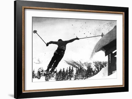 Flying Skier-null-Framed Photographic Print