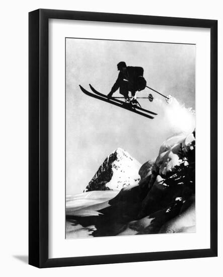 Flying Skier!-null-Framed Photographic Print