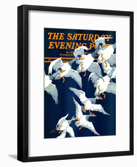 "Flying South," Saturday Evening Post Cover, November 20, 1937-Ski Weld-Framed Giclee Print