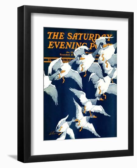 "Flying South," Saturday Evening Post Cover, November 20, 1937-Ski Weld-Framed Giclee Print