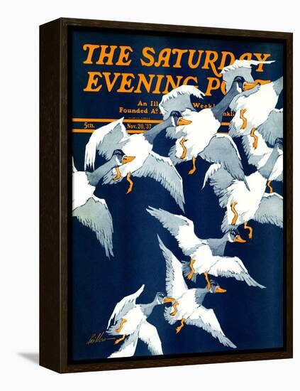 "Flying South," Saturday Evening Post Cover, November 20, 1937-Ski Weld-Framed Premier Image Canvas