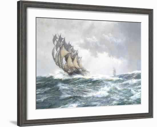 Flying Spume - The Adelaide-Montague Dawson-Framed Giclee Print