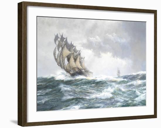 Flying Spume - The Adelaide-Montague Dawson-Framed Giclee Print